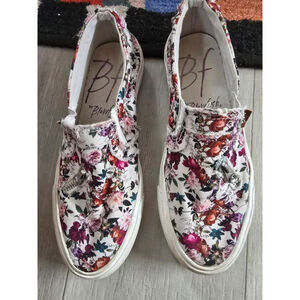 Women's Blowfish Malibu White Floral Mariachi Slip-On Sneakers 8